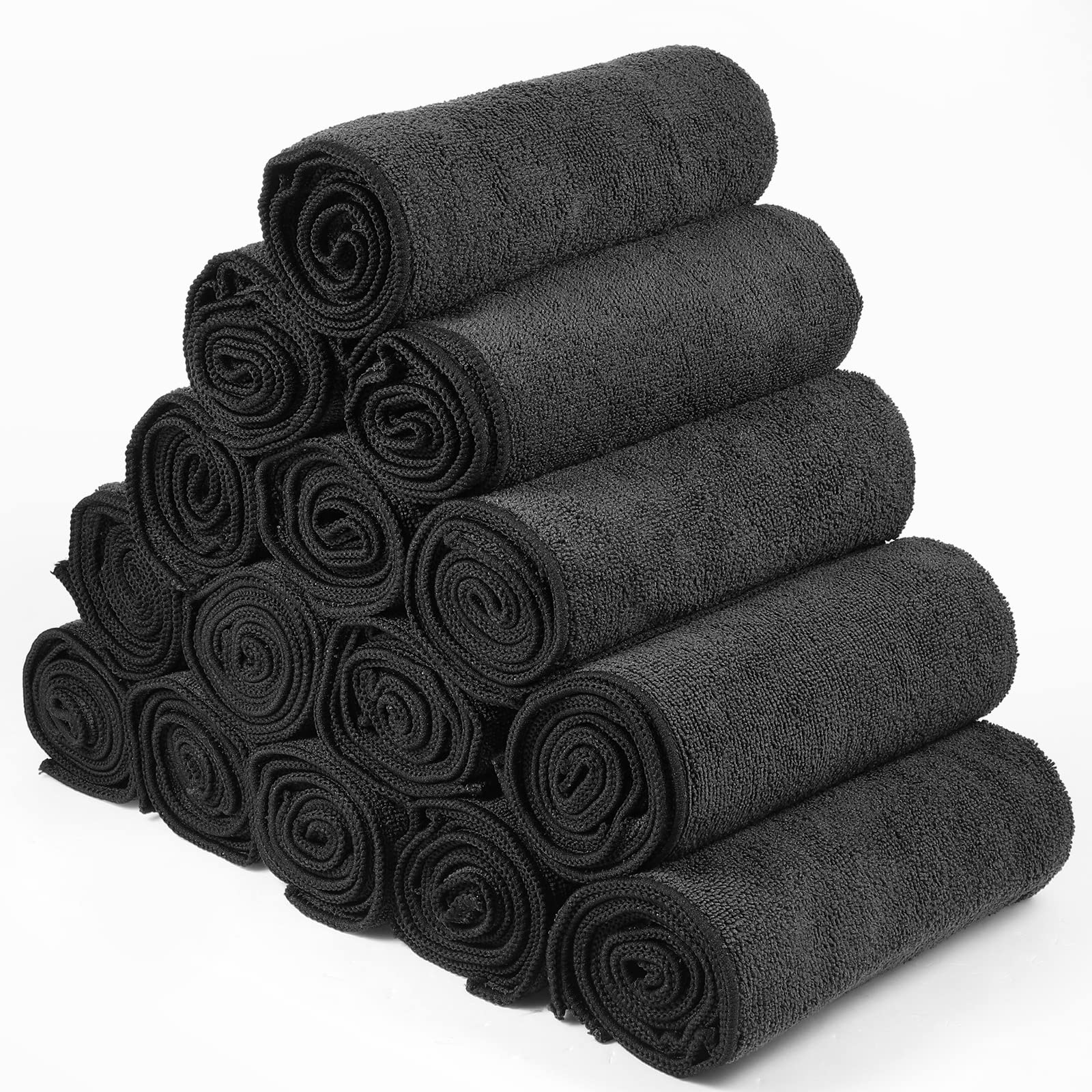 Close up texture of Shimeyao absorbent quick dry hand towel showing durable microfiber weave.