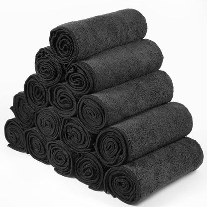 Close up texture of Shimeyao absorbent quick dry hand towel showing durable microfiber weave.