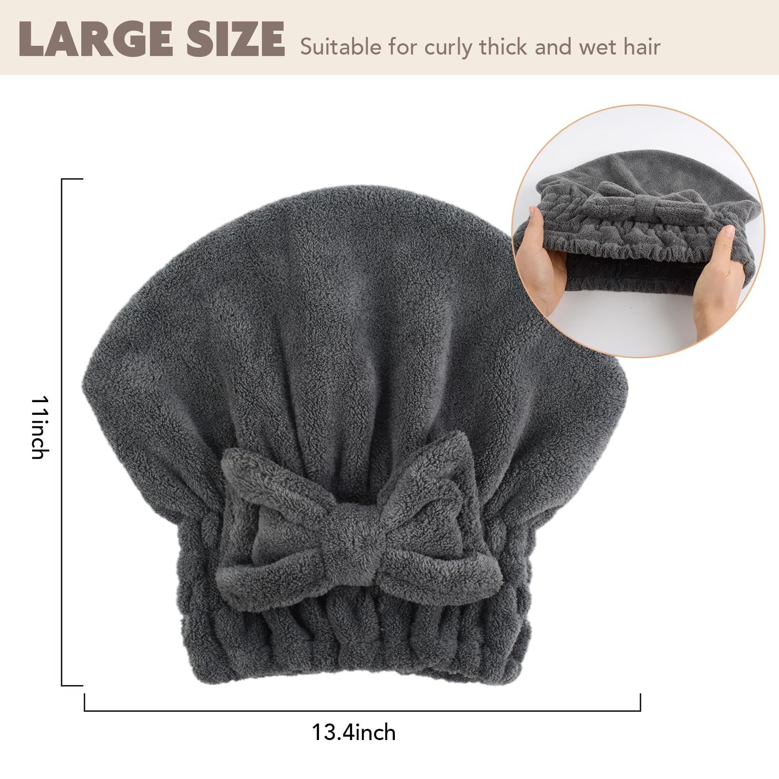 SUNLAND hair drying wrap being used to protect curly hair during a morning skincare routine
