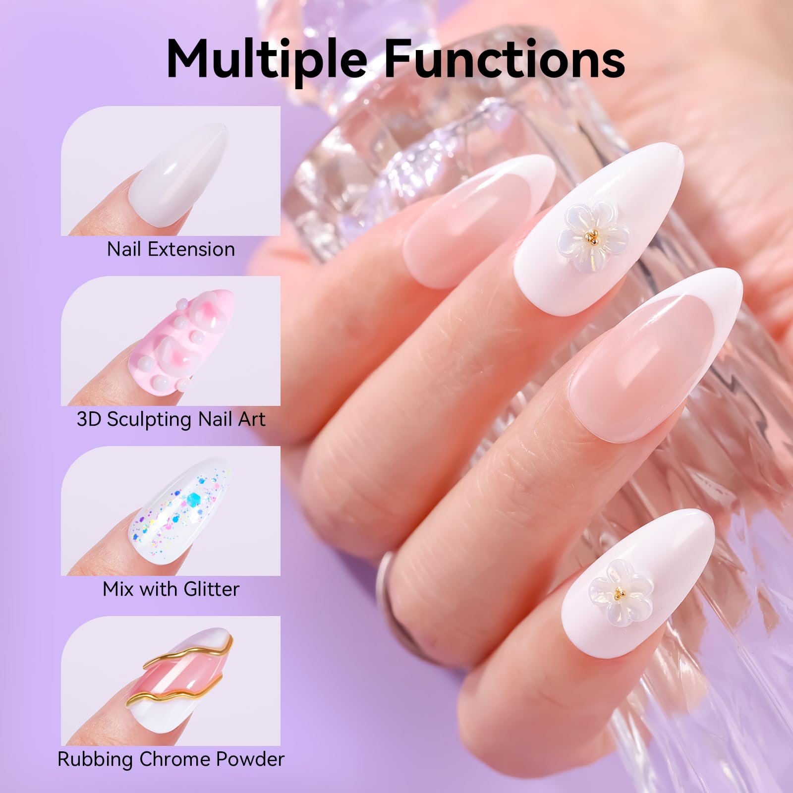 Makartt nail extension gel used on artificial tips