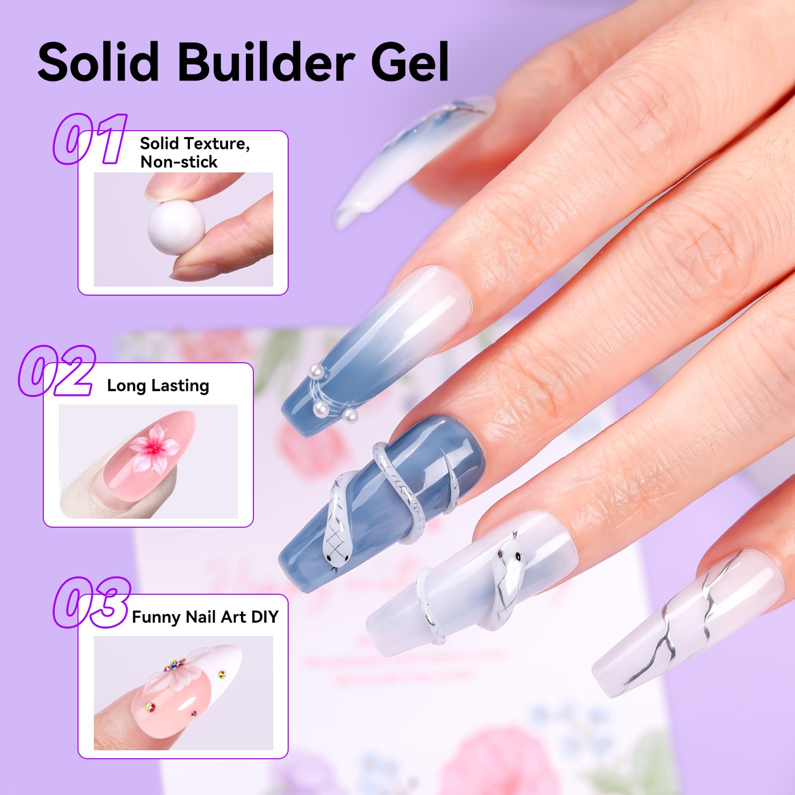 Applying rhinestones to nails using Makartt glue gel
