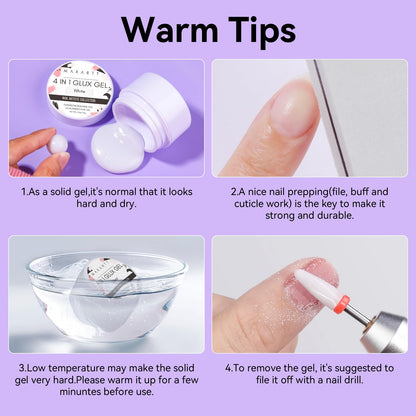 Professional manicure setup featuring Makartt builder gel