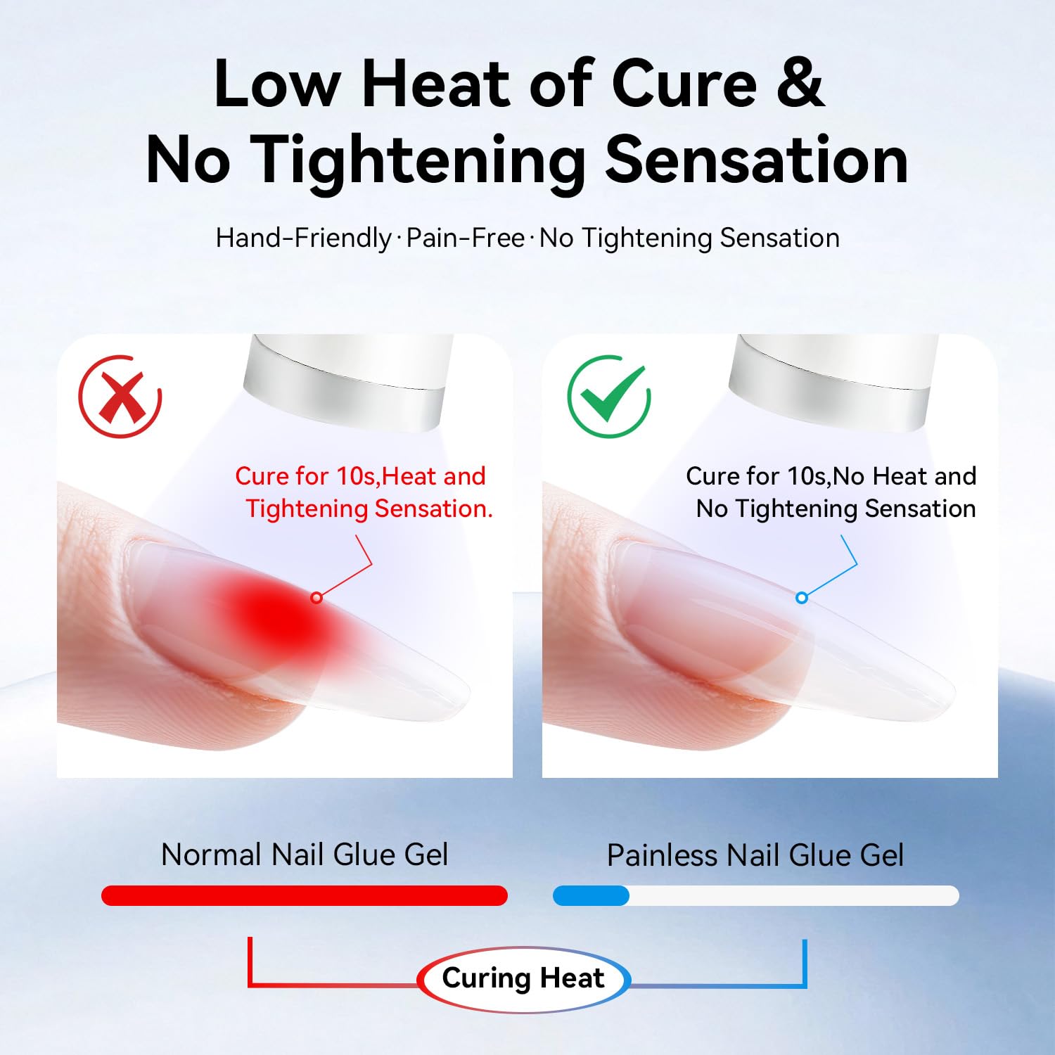 Jodsone 15ml clear nail glue gel for press on nail tips application