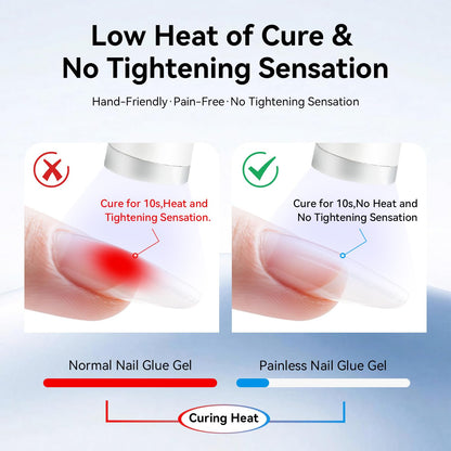 Jodsone 15ml clear nail glue gel for press on nail tips application