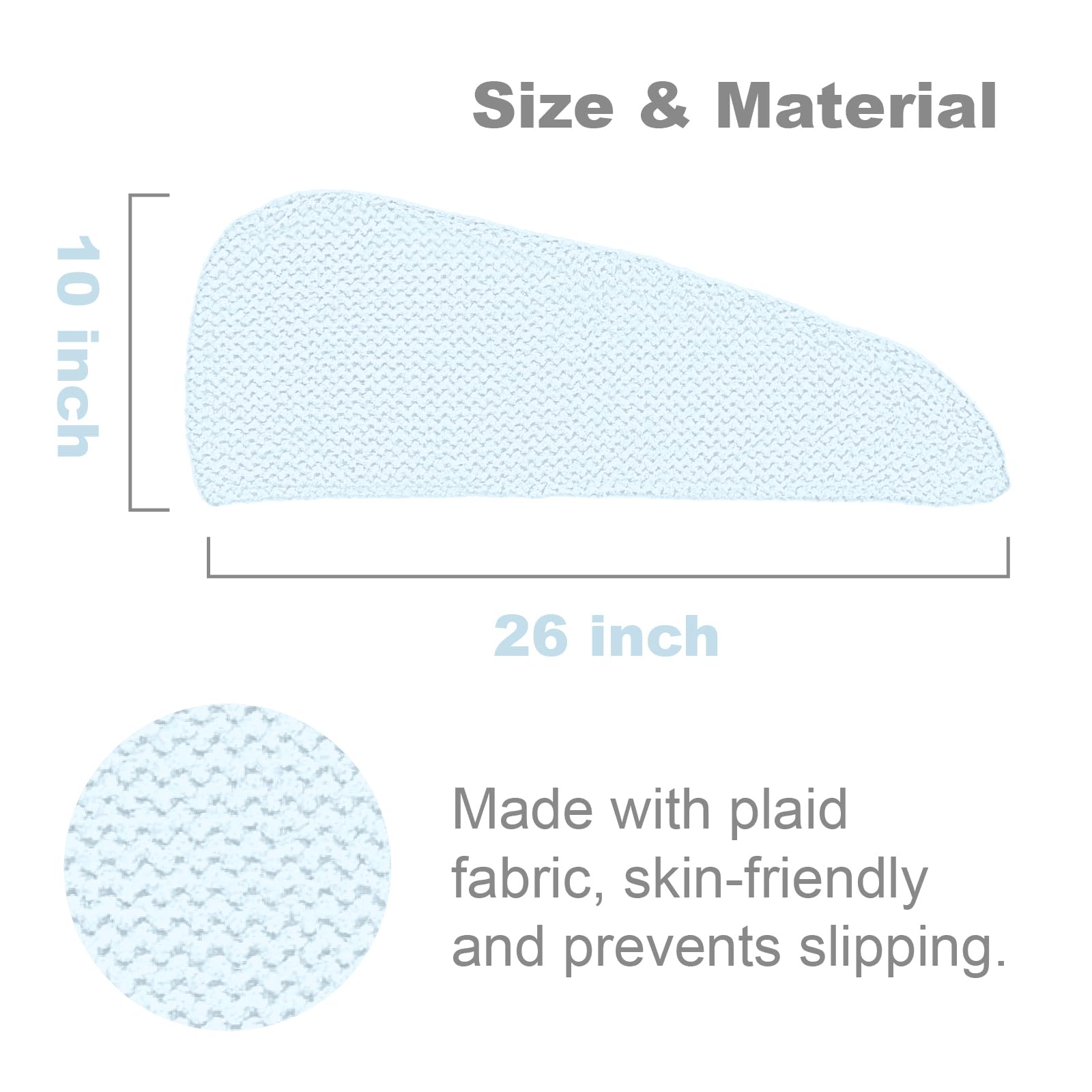 Kldnkig hair drying wrap towels in white blue and pink colors for women