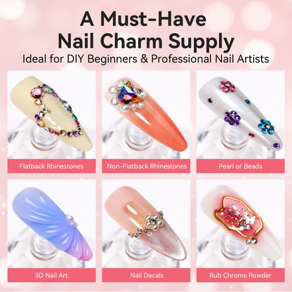 Using precision pen for nail gem placement