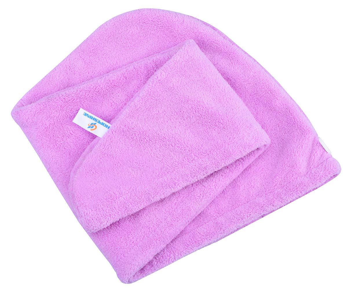Hopeshine anti frizz hair wrap towels texture close up showing ultra soft absorbent material