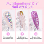 Makartt nail glue applied with 3D gems