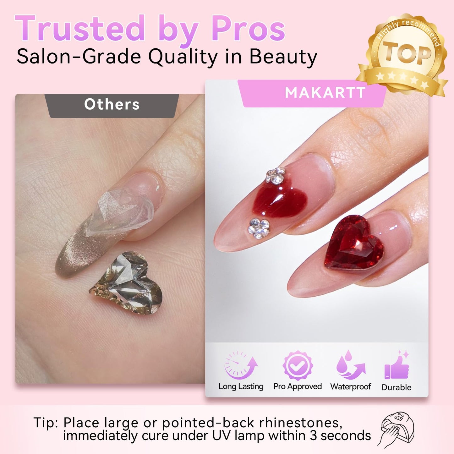 Comparison of Makartt nail glue usage for DIY manicures