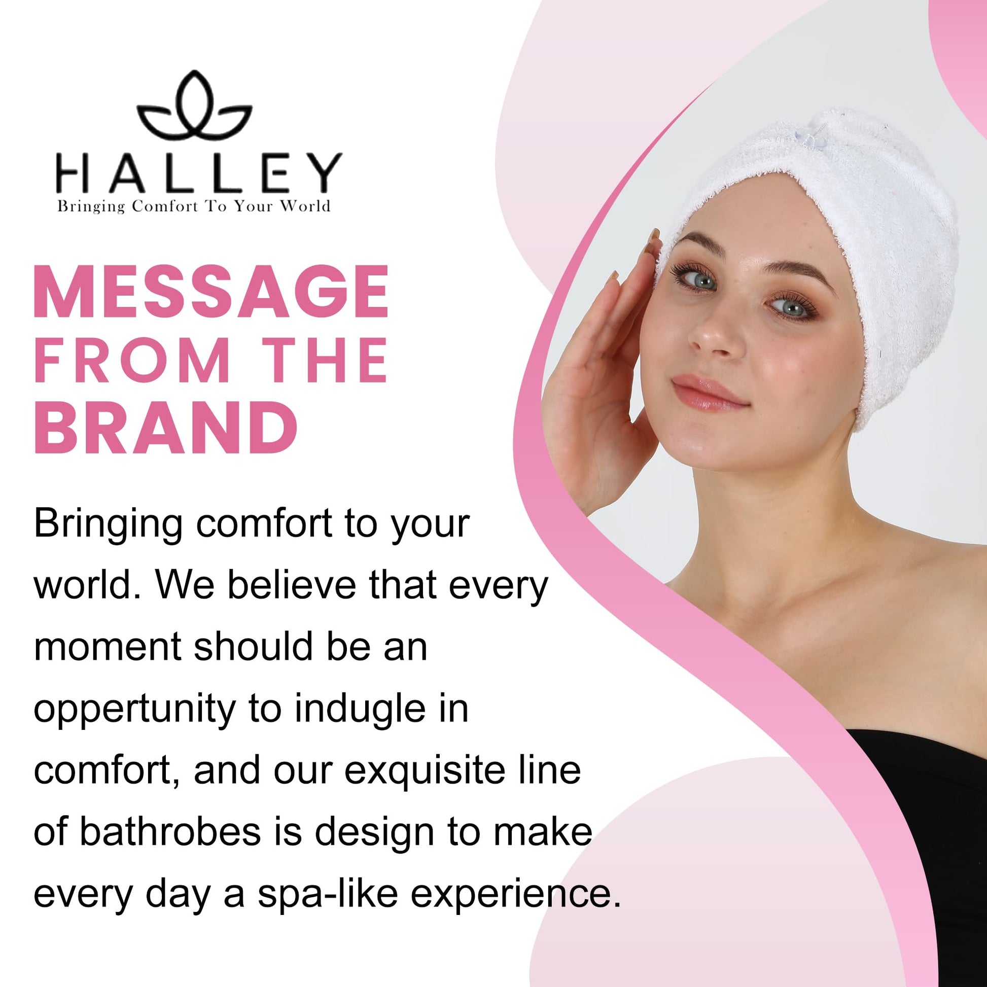 HALLEY lightweight hair wrap being used during a morning skincare routine