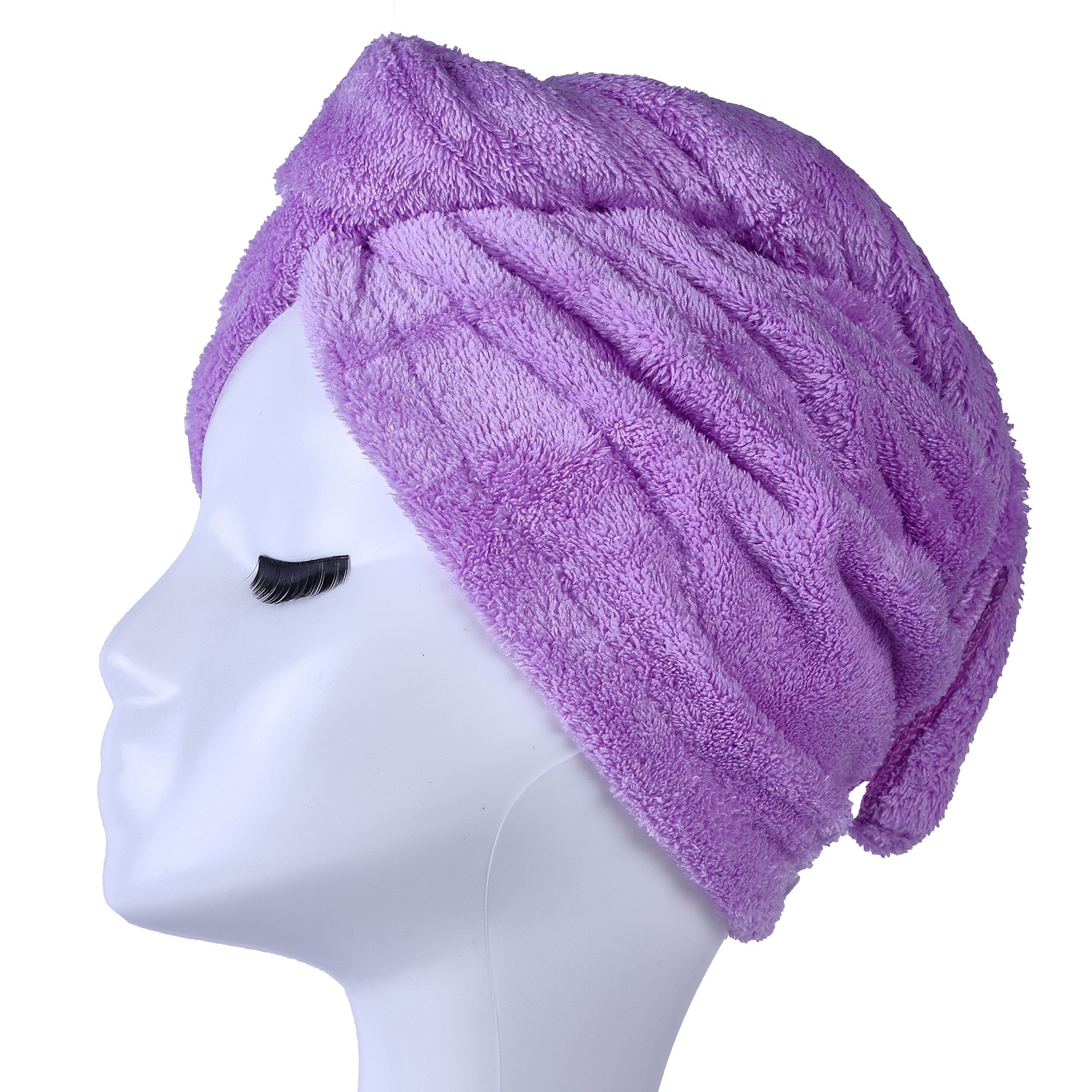 The premium coral fleece material texture of the YYXR quick dry hair wrap