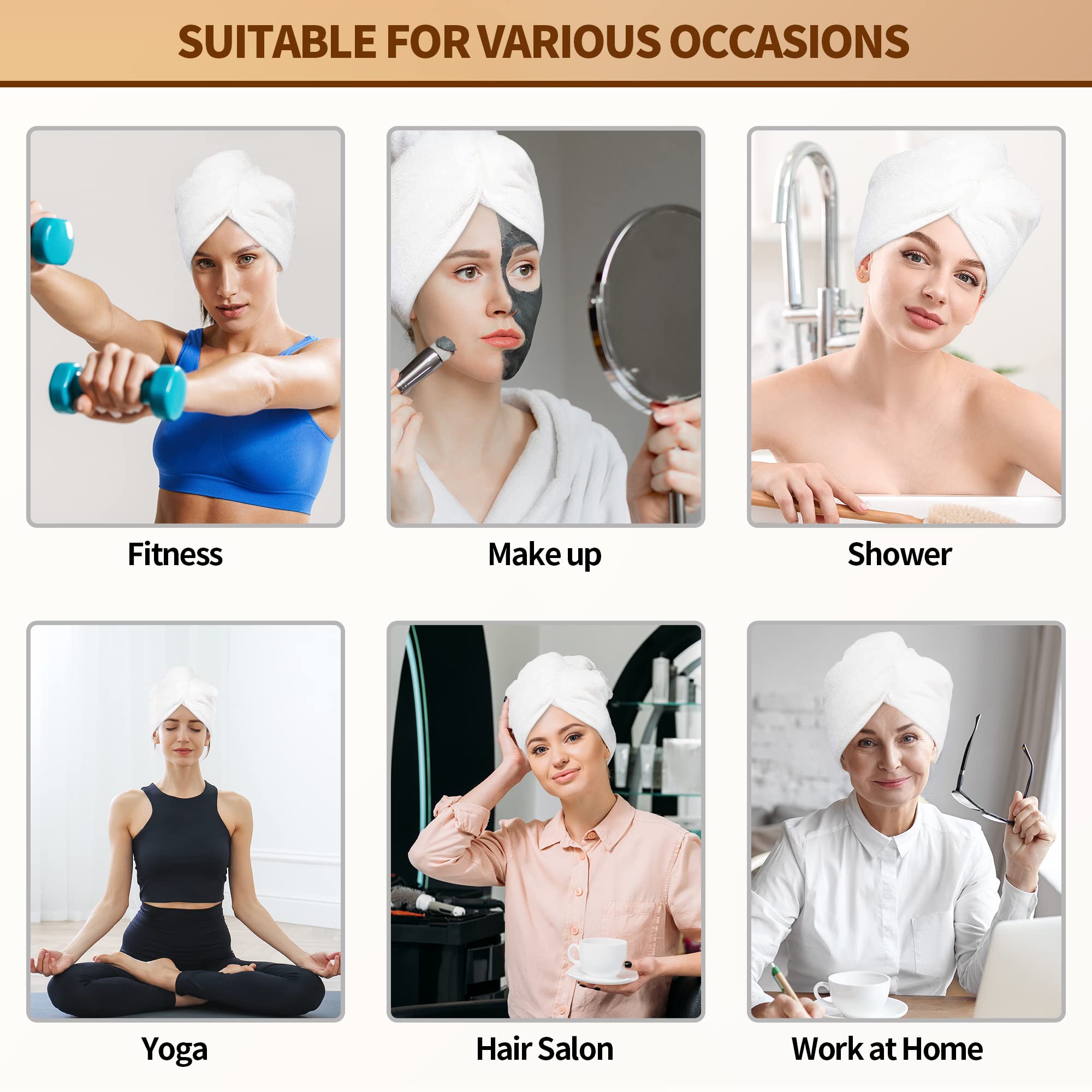 Nexcover hair wrap elastic loop and button detail