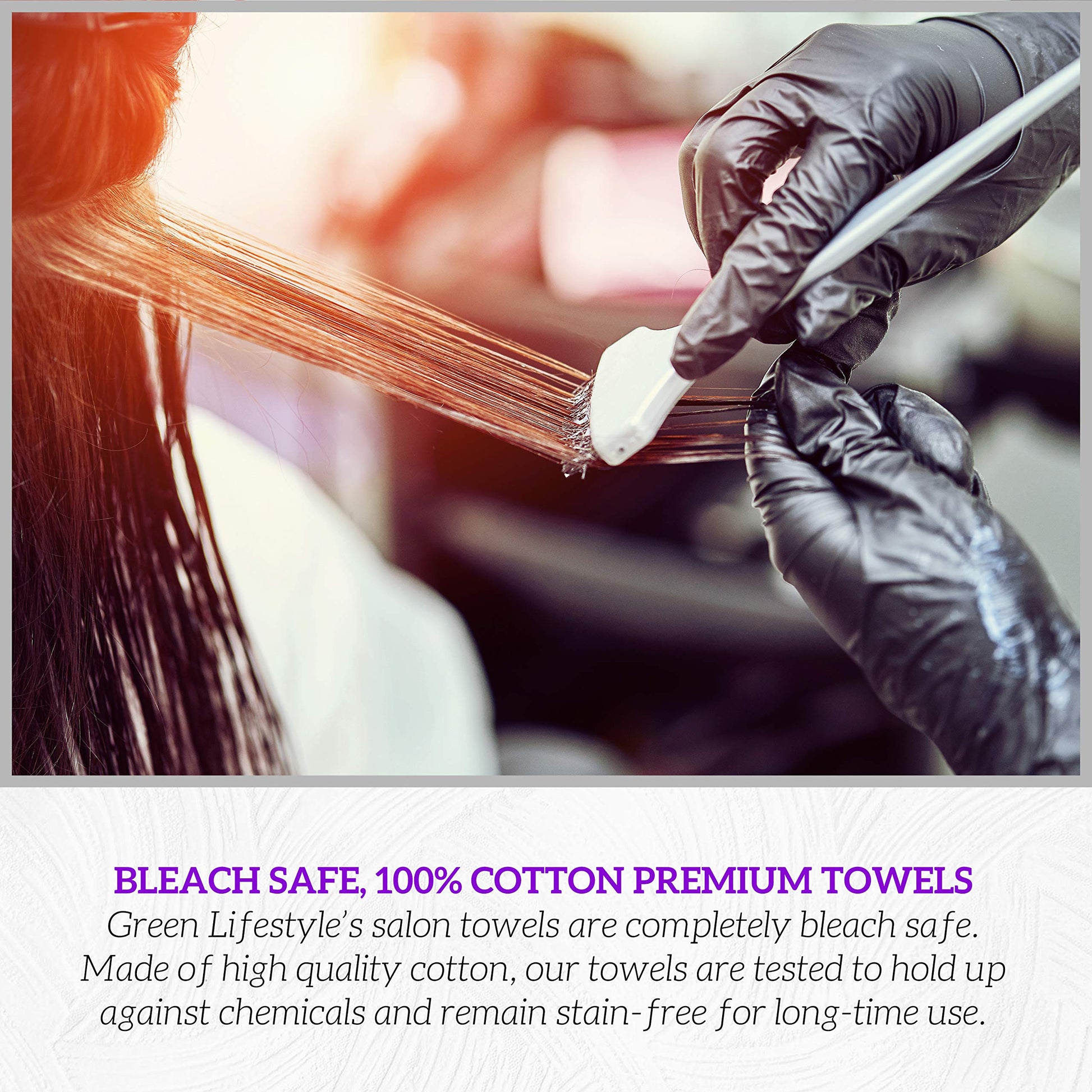 Black bleach resistant towel for professional gym and salon use