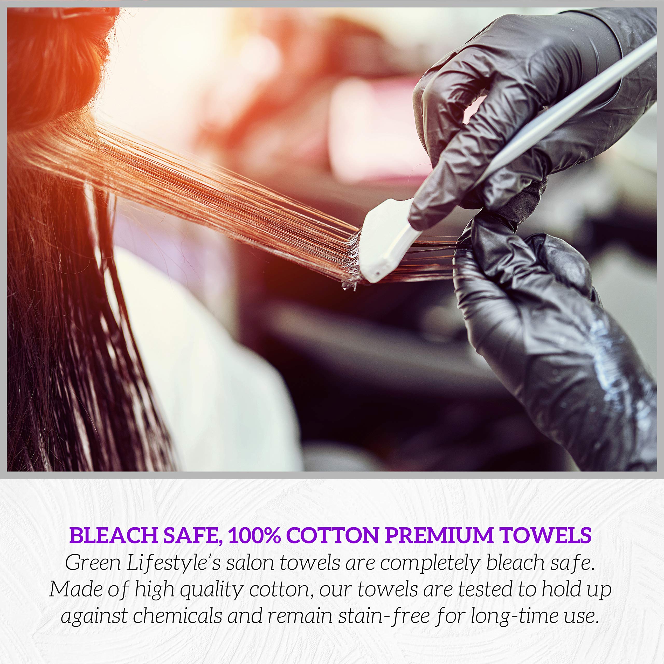 Black bleach resistant towel for professional gym and salon use