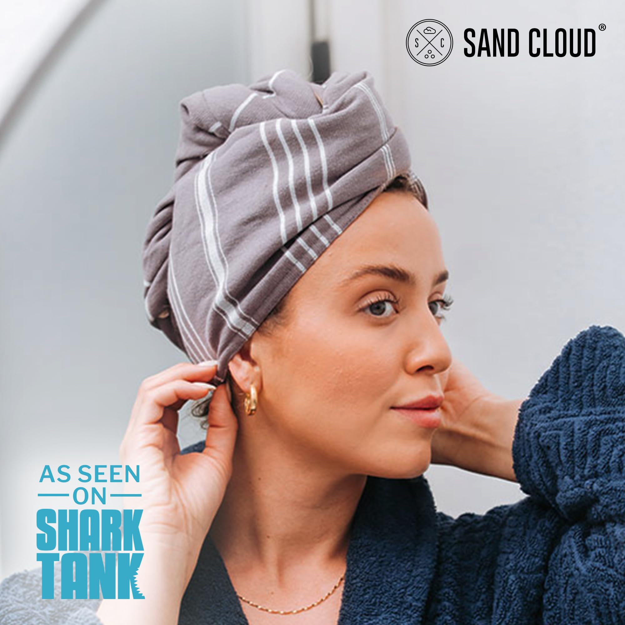 Close up of Sand Cloud Turkish cotton half terry texture