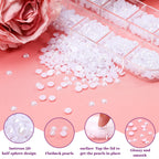 Pyrasis 3mm white nail pearls displayed with precision tweezers