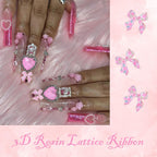 Creative DIY nail art design showcased on acrylic extensions