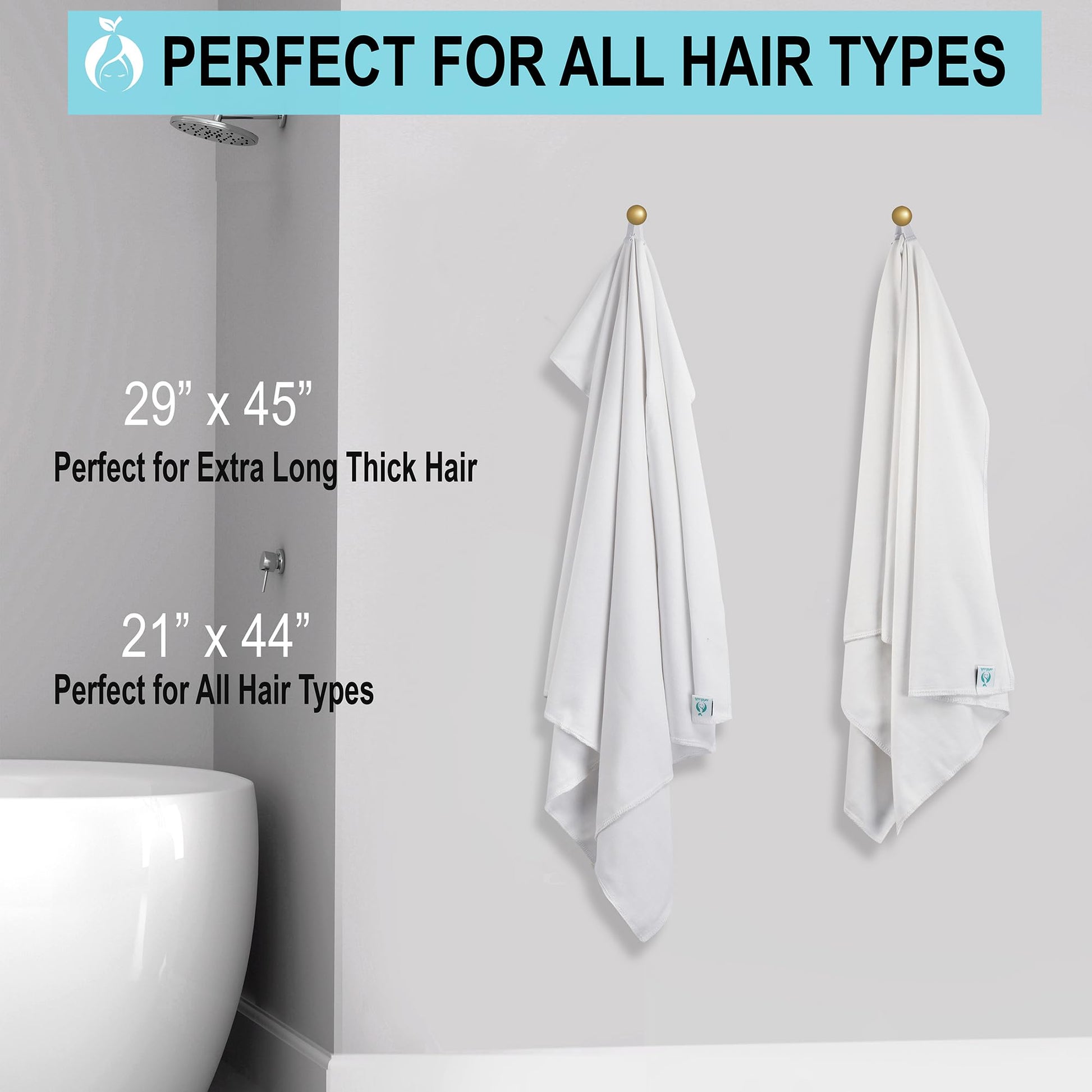 Woman using Hair RePear anti frizz hair wrap