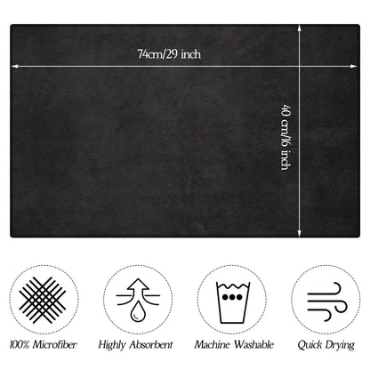 Folded Shimeyao microfiber towels for hair styling and spa