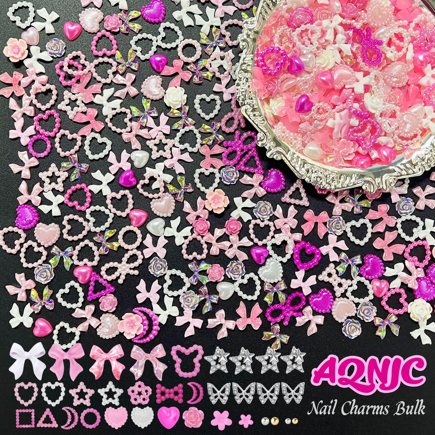 Full collection of Hotlea nail art supplies in 12-grid case