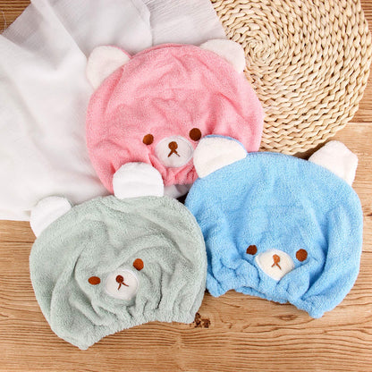Three pieces of Lamoutor soft coral fleece hair wraps