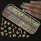 Divided storage wheels displaying various gold stud designs