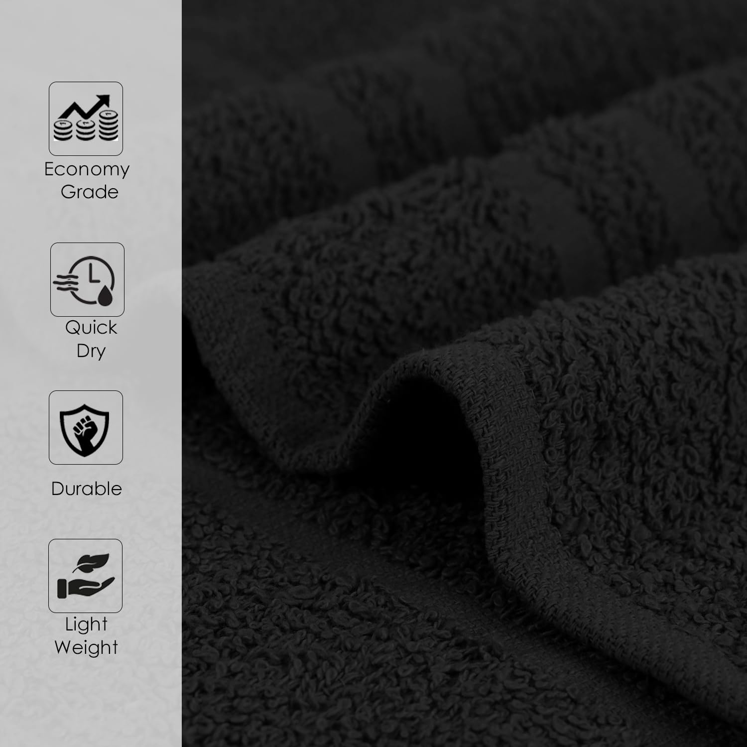 Stf Linen cotton towels folded in a spa setting