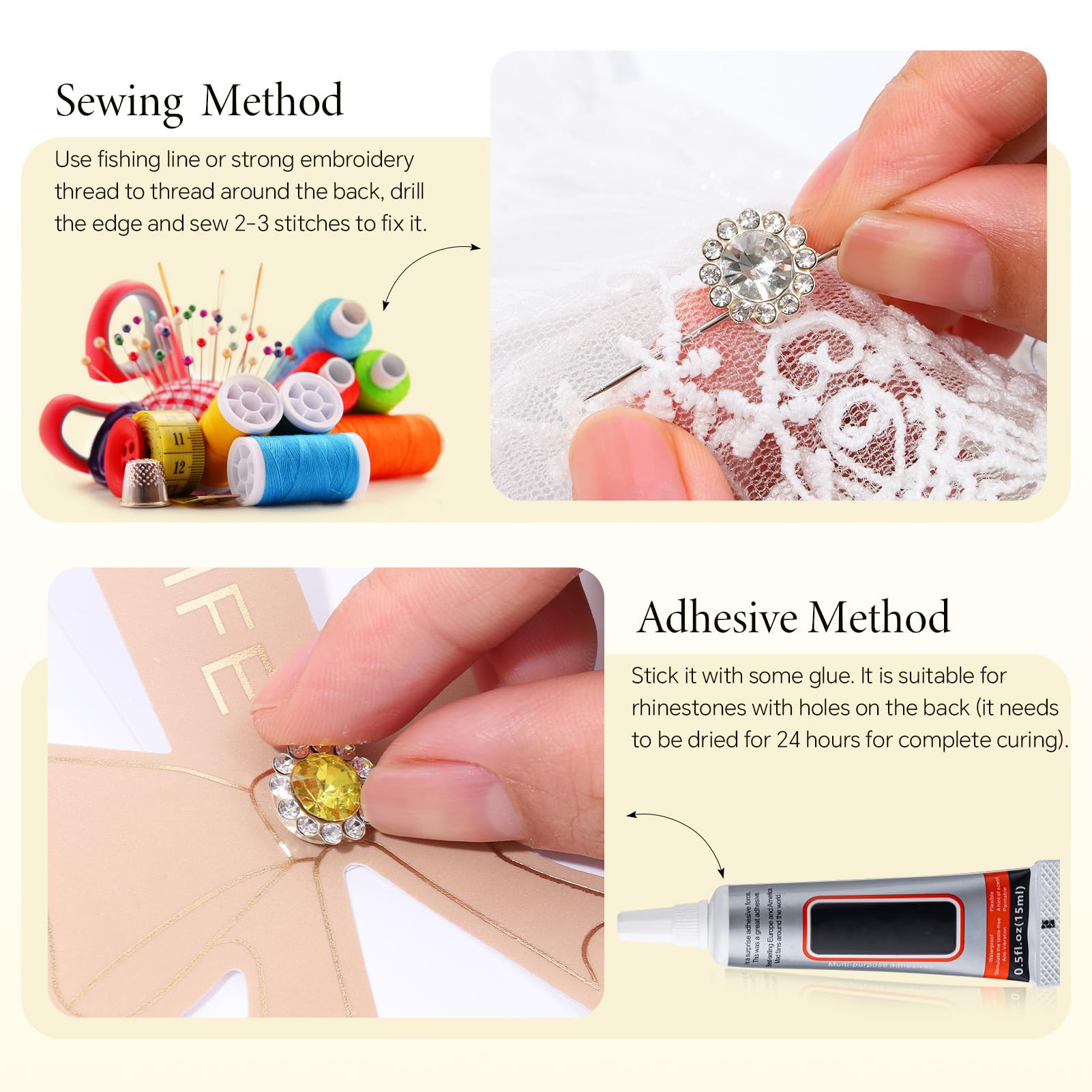 Multi-colored collection of flower rhinestones for crafting