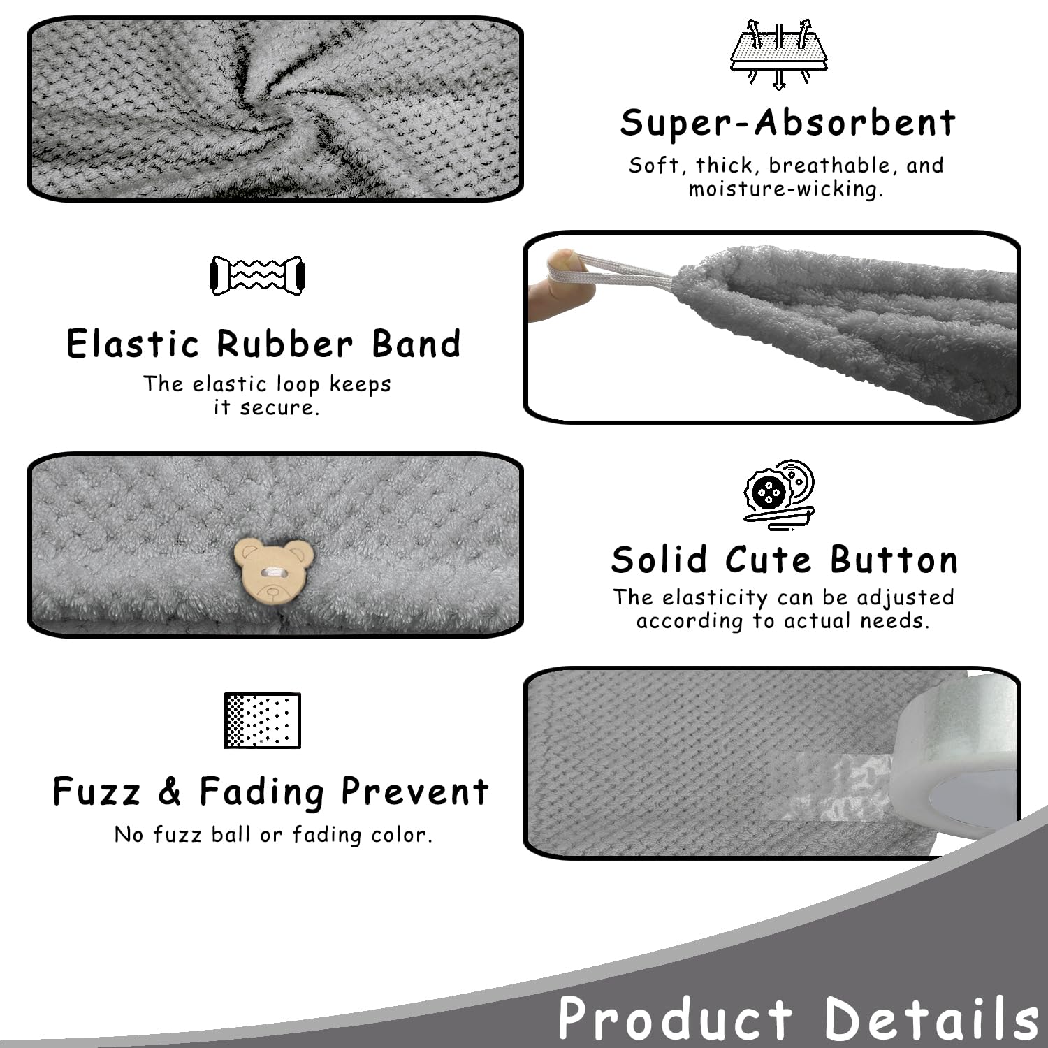 Detailed view of microfiber fabric texture and absorbency