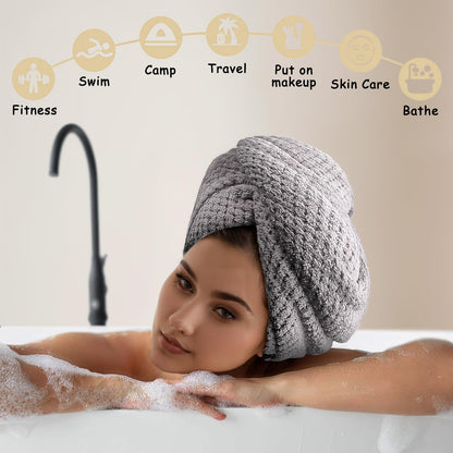 Side profile of hair turban wrap on long hair