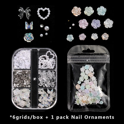 Resin bowknot ribbons for acrylic nail art