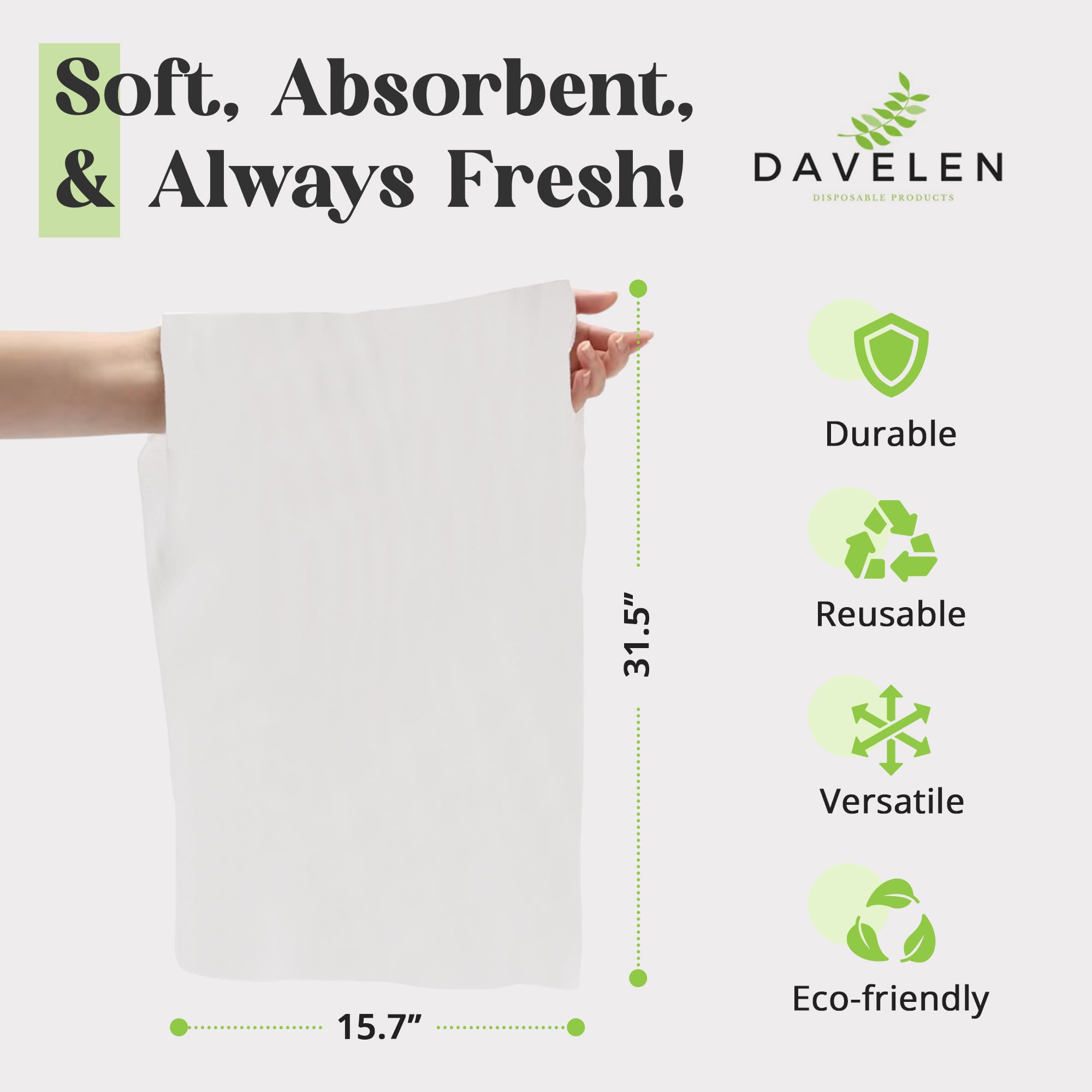 Davelen disposable towels being used for professional hair care