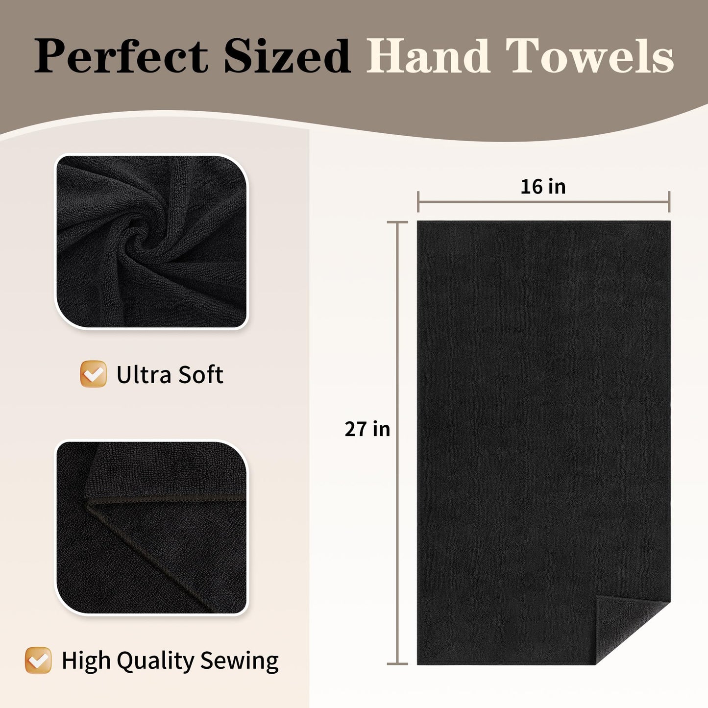 Close up of black microfiber salon towel texture