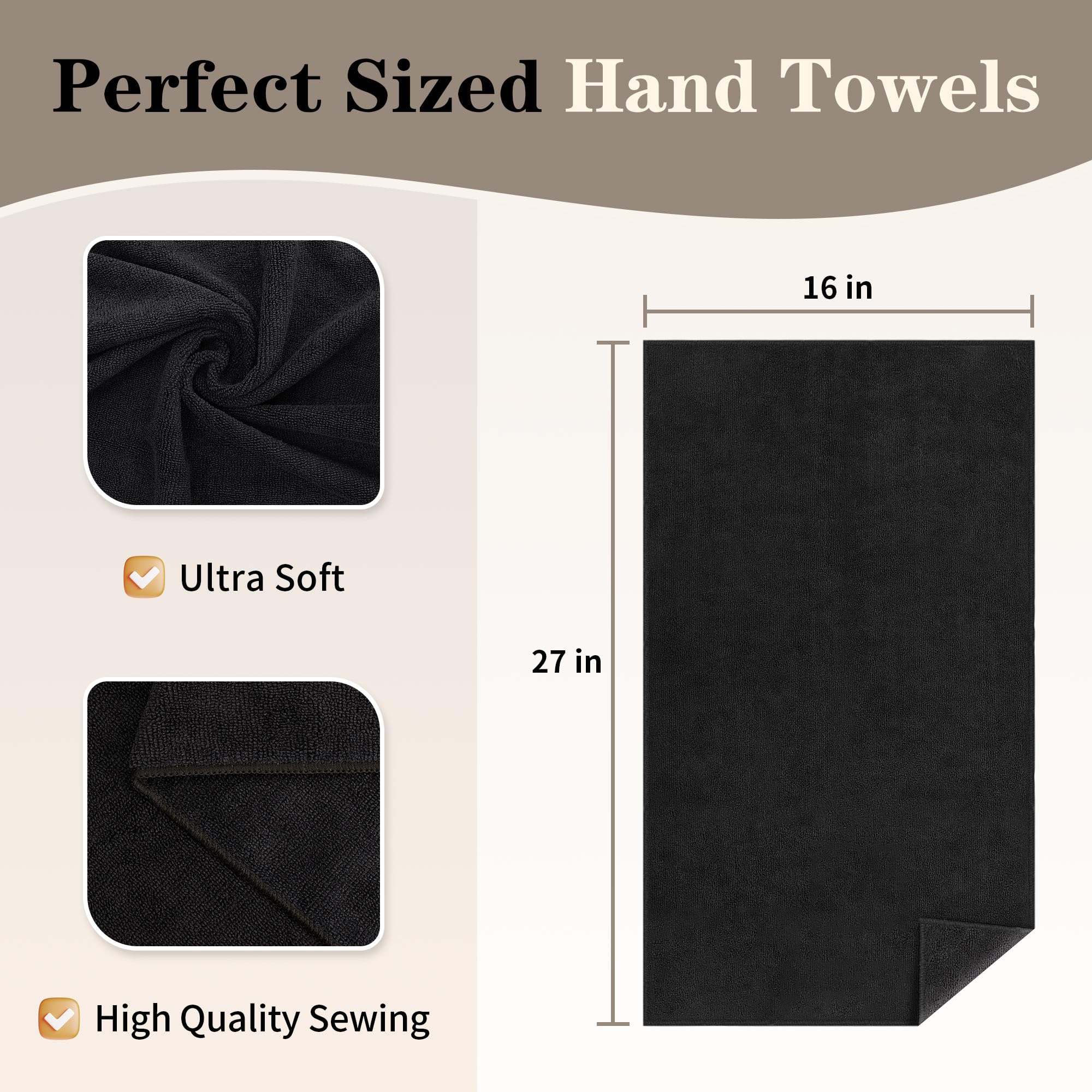 Close up of black microfiber salon towel texture