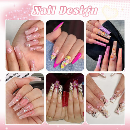Top view of nail art multi-grid storage container