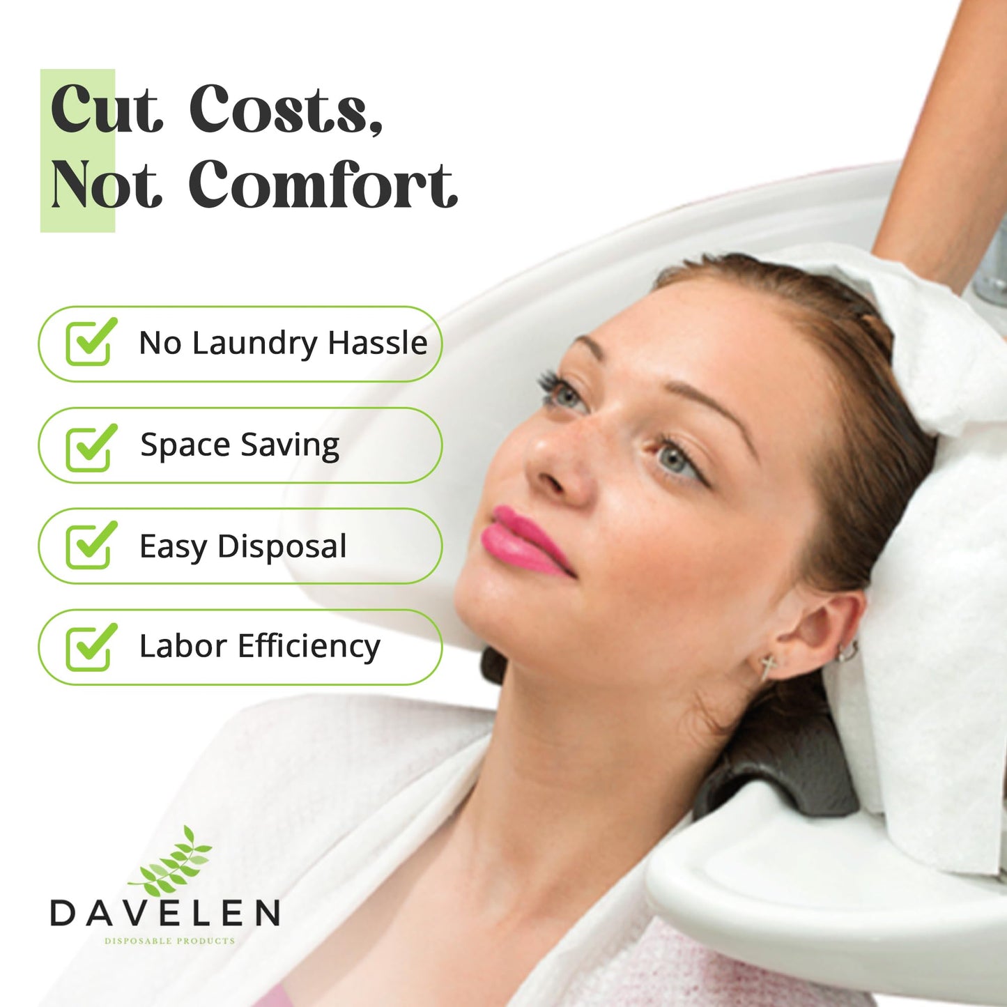 Davelen 50 count disposable towel pack for guest comfort