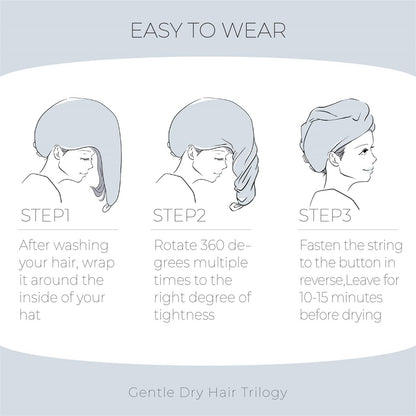 Demonstration of MaopaoBeauty hair towel on long hair