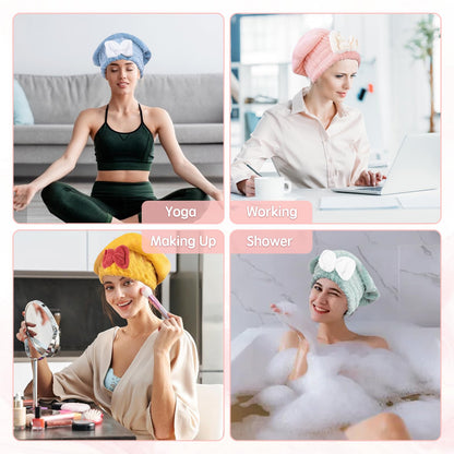 Top view of Kldnkig absorbent hair drying cap