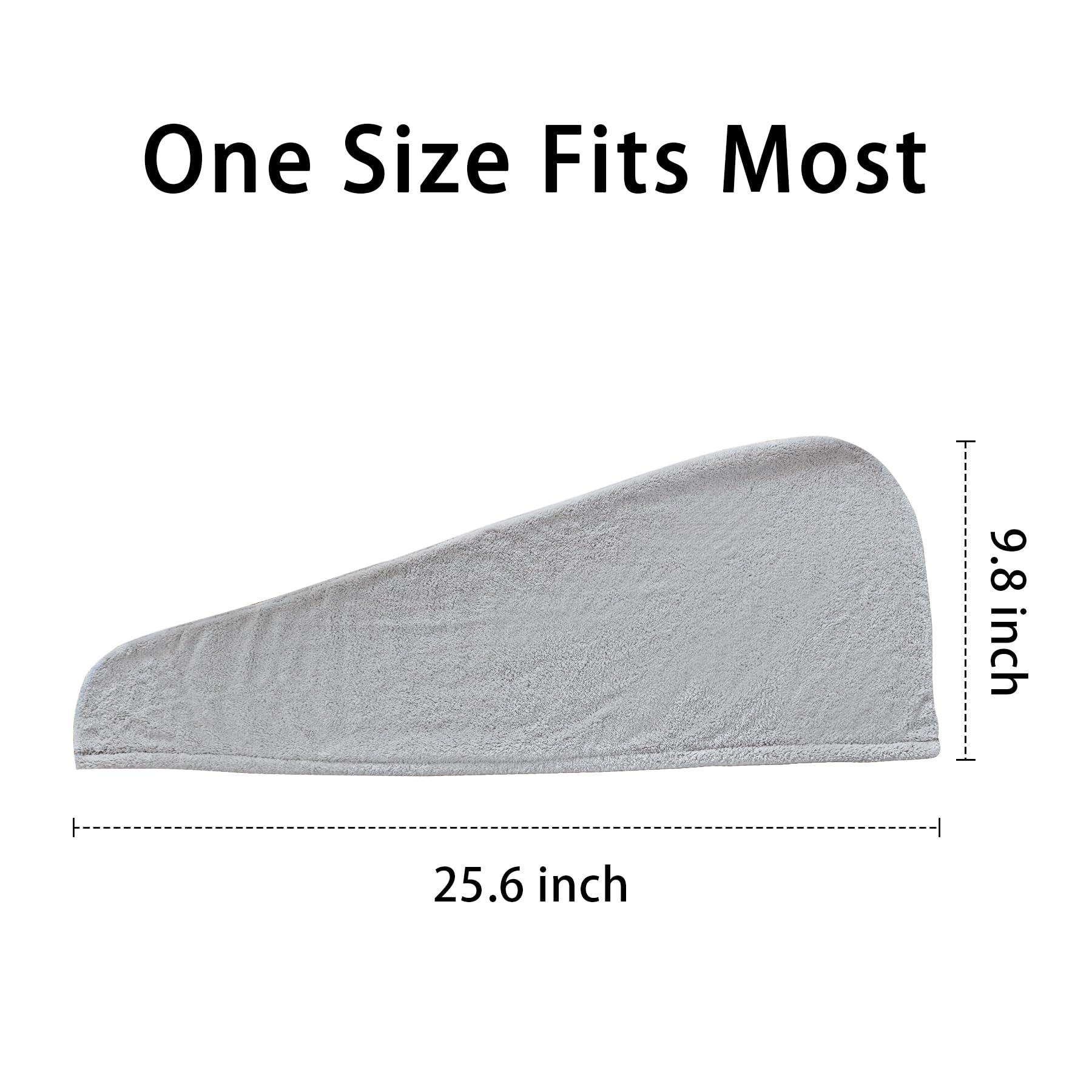 Side profile of hair drying turban