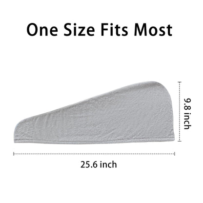 Side profile of hair drying turban