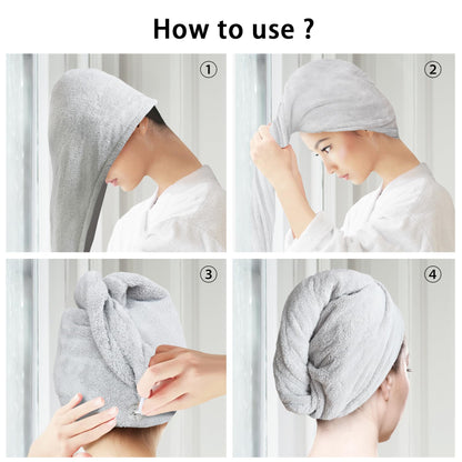 Microfiber hair wrap for curly and thick hair
