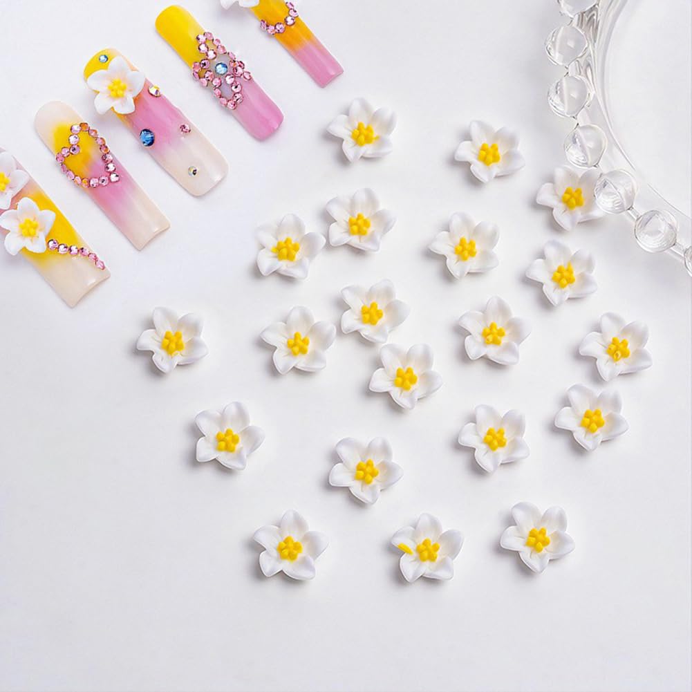 Collection of resin camellia and rose charms for acrylic manicure