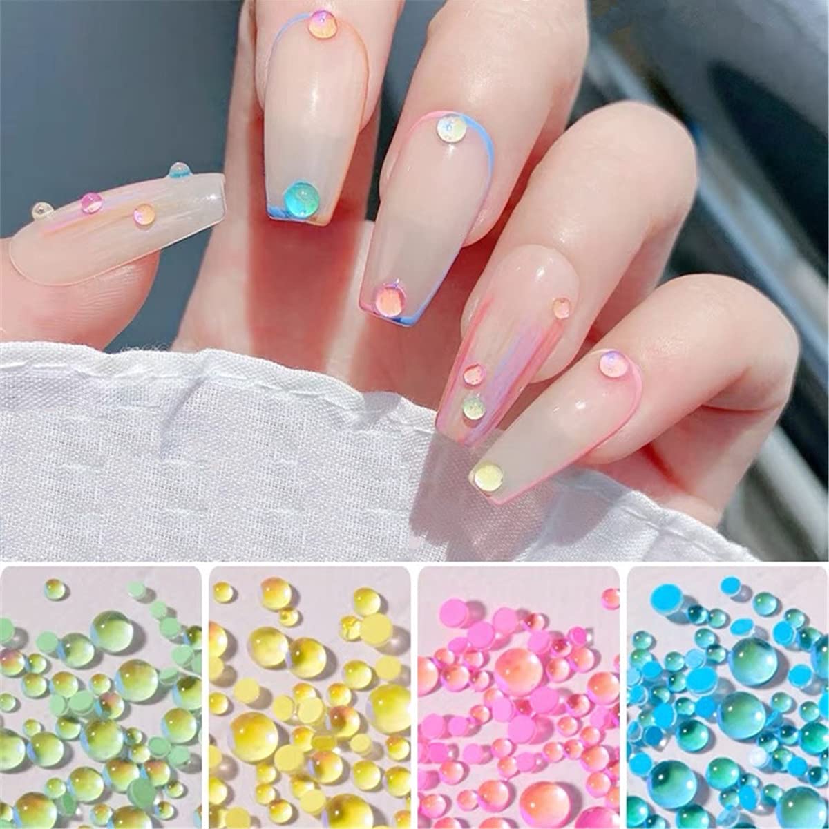 Dedyel mermaid bubble jelly beads in 6 colors