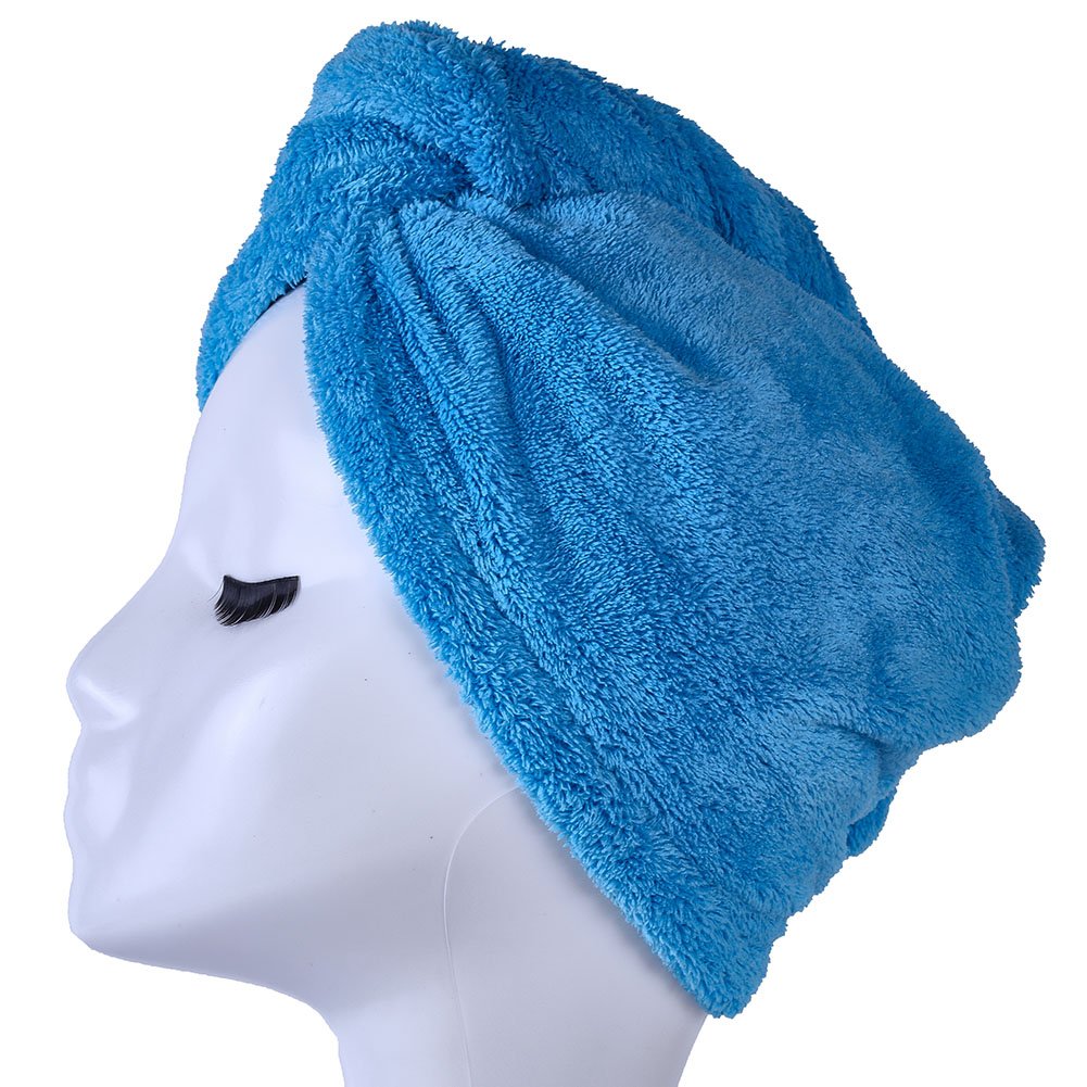 Back view of Yyxr twist hair turban secured with button
