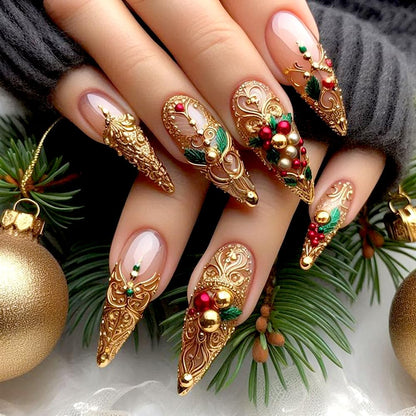 Professional nail art kit featuring mixed size pearls in a clear case