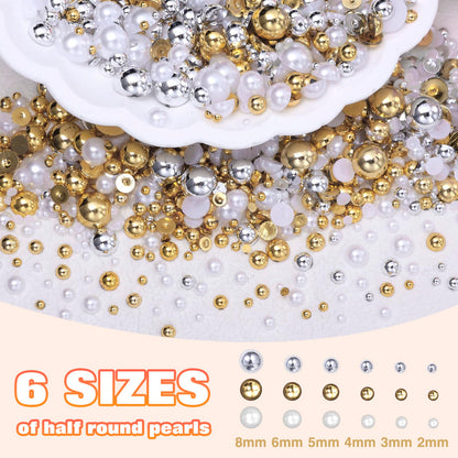Cynailli nail art pearls inside organized storage grids with tools