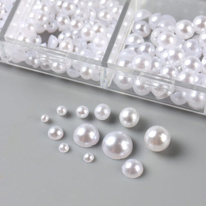 Manicure design inspiration using Vhbie Enterprises pearl charms