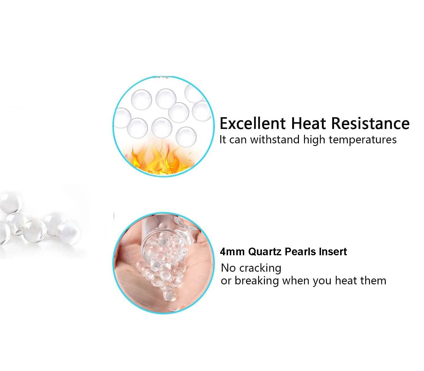 50 pack of 5mm quartz beads for thermal retention