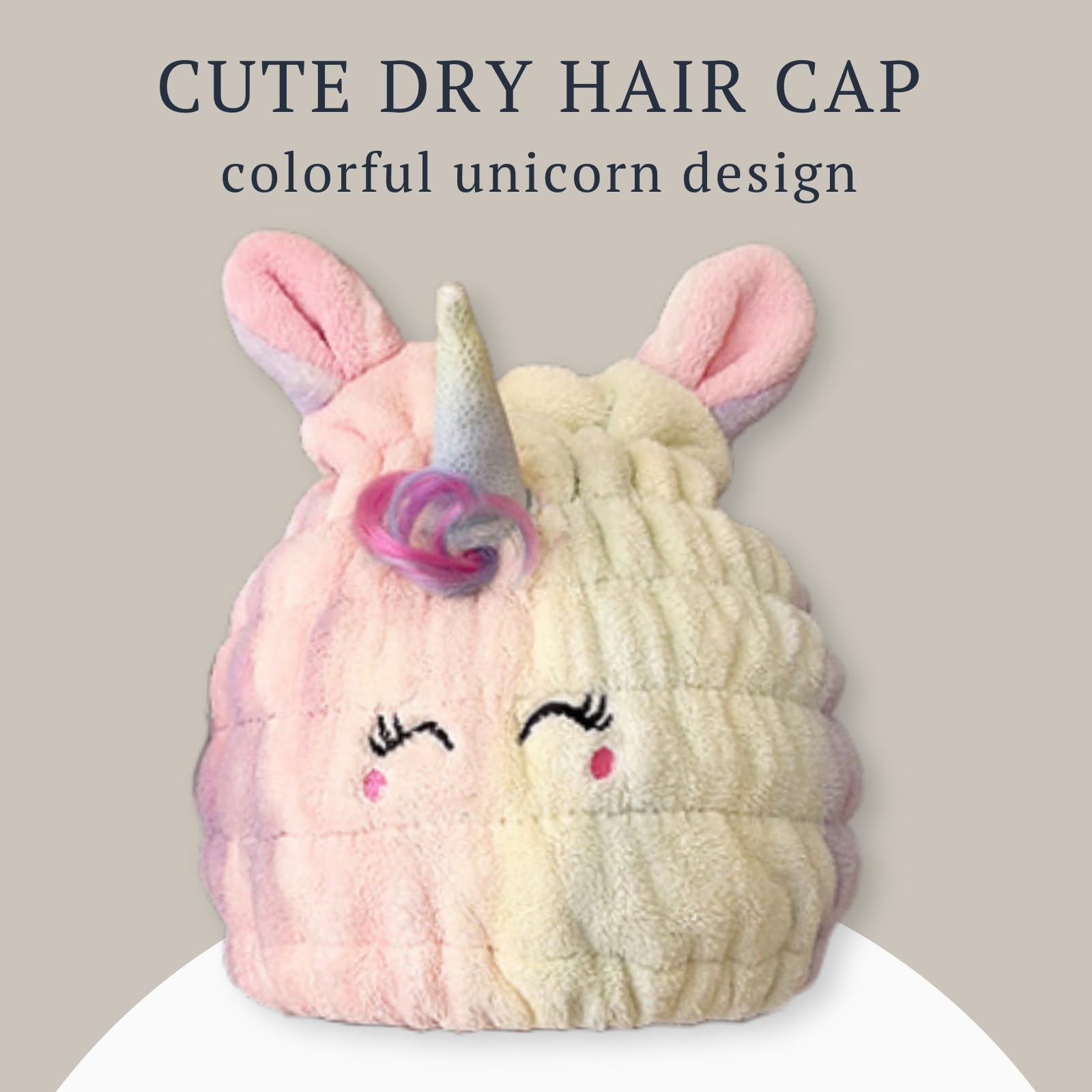 Educational packaging or usage demonstration of LCBD hair towel