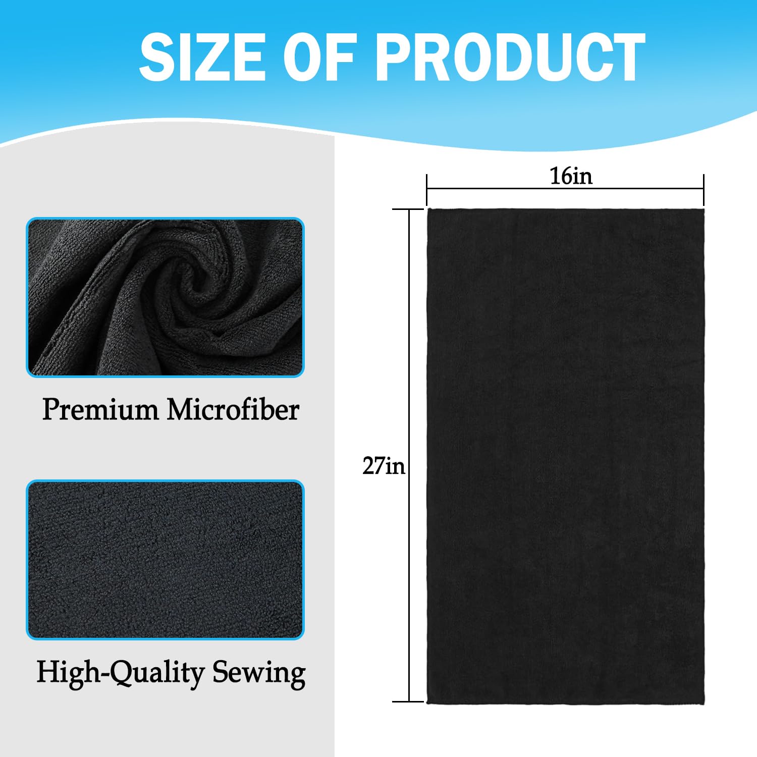 Puomue microfiber hair towels stacked